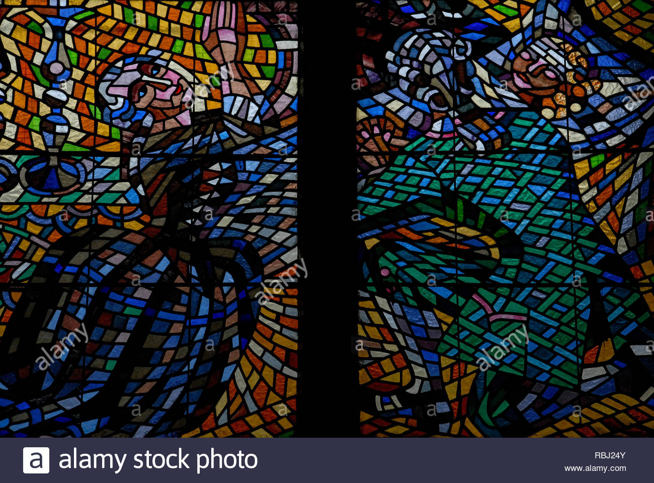 Prague Czech Republic Kaleidoscopic Stained Glass In The Prague Czech Republic Kaleidoscopic Stained Glass In The