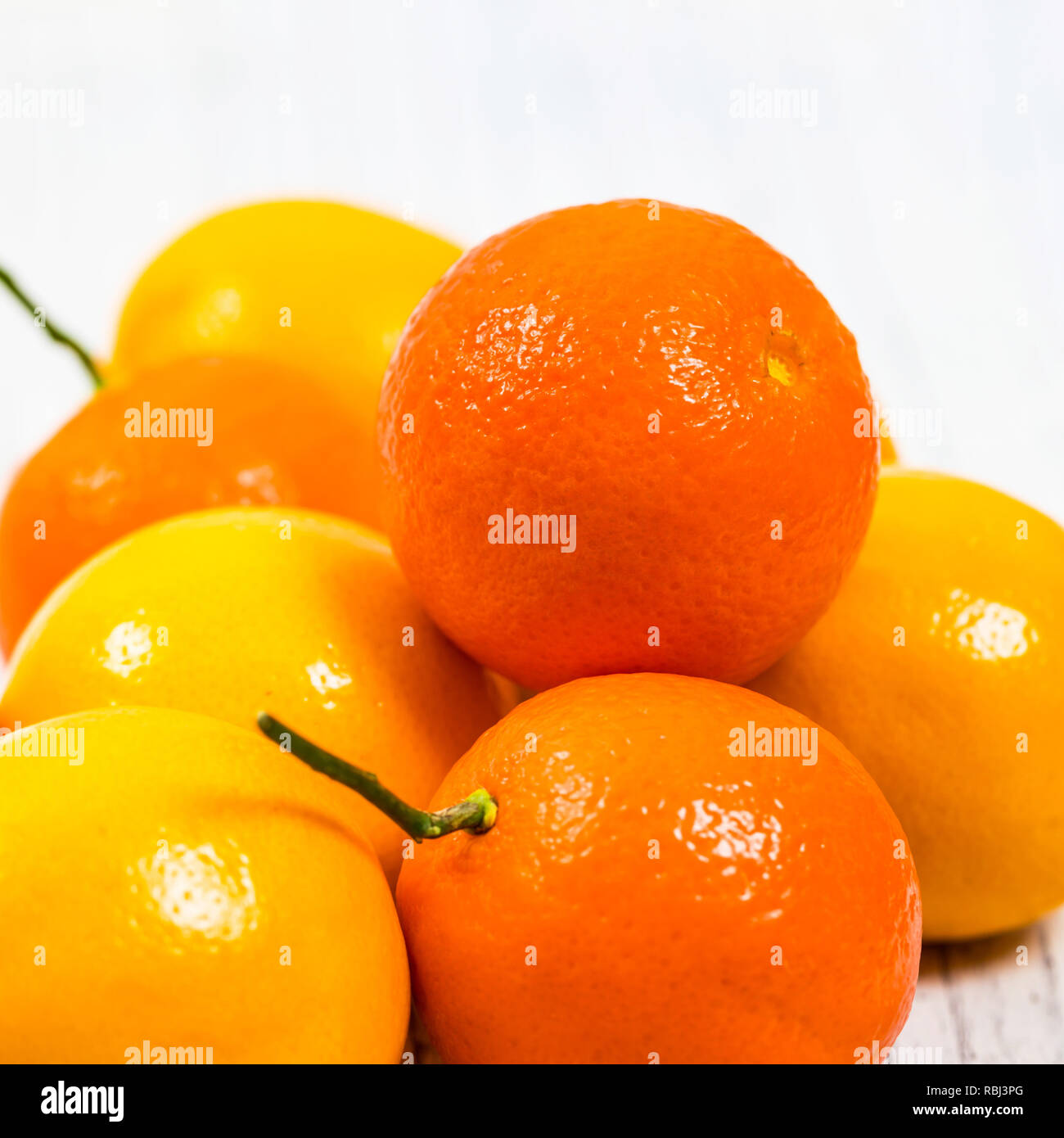 Lemon Oranges. Meyer lemon Hybrid Citrus Fruit Native to China Stock Photo Alamy