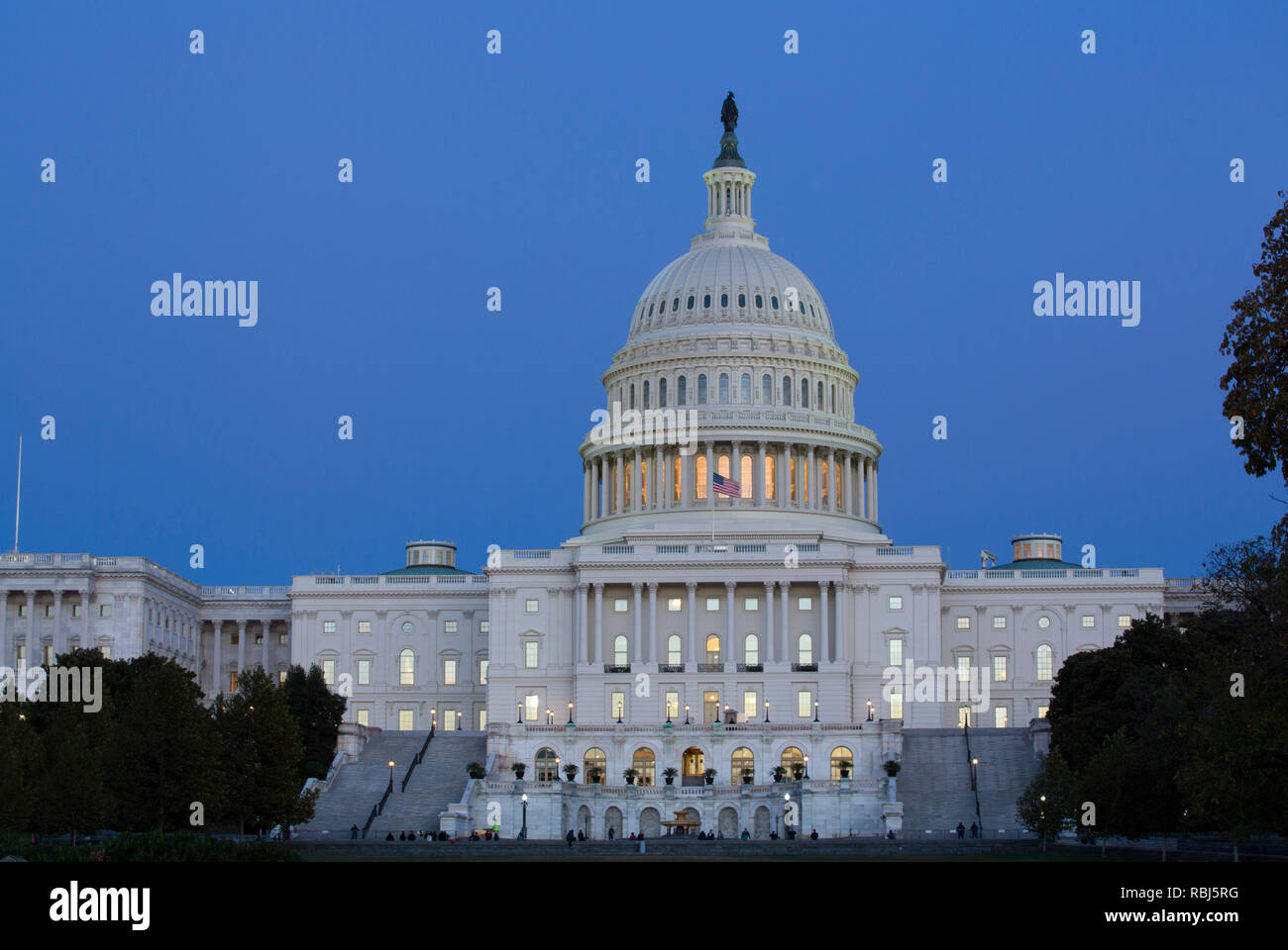 Evening, United States Capitol Building, Washington D.C., USA Stock Photo