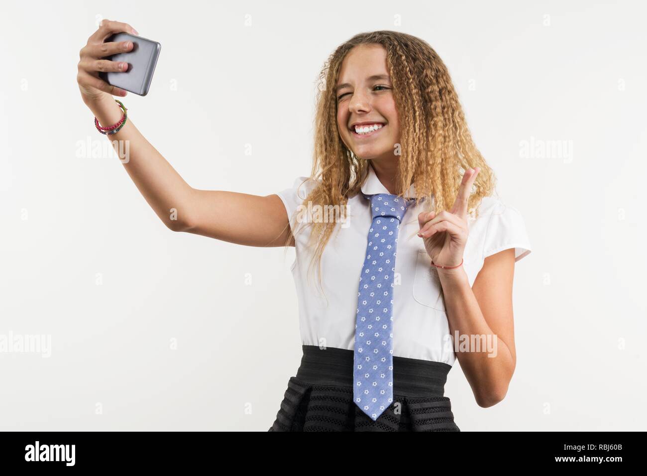 Young School Teen Selfie