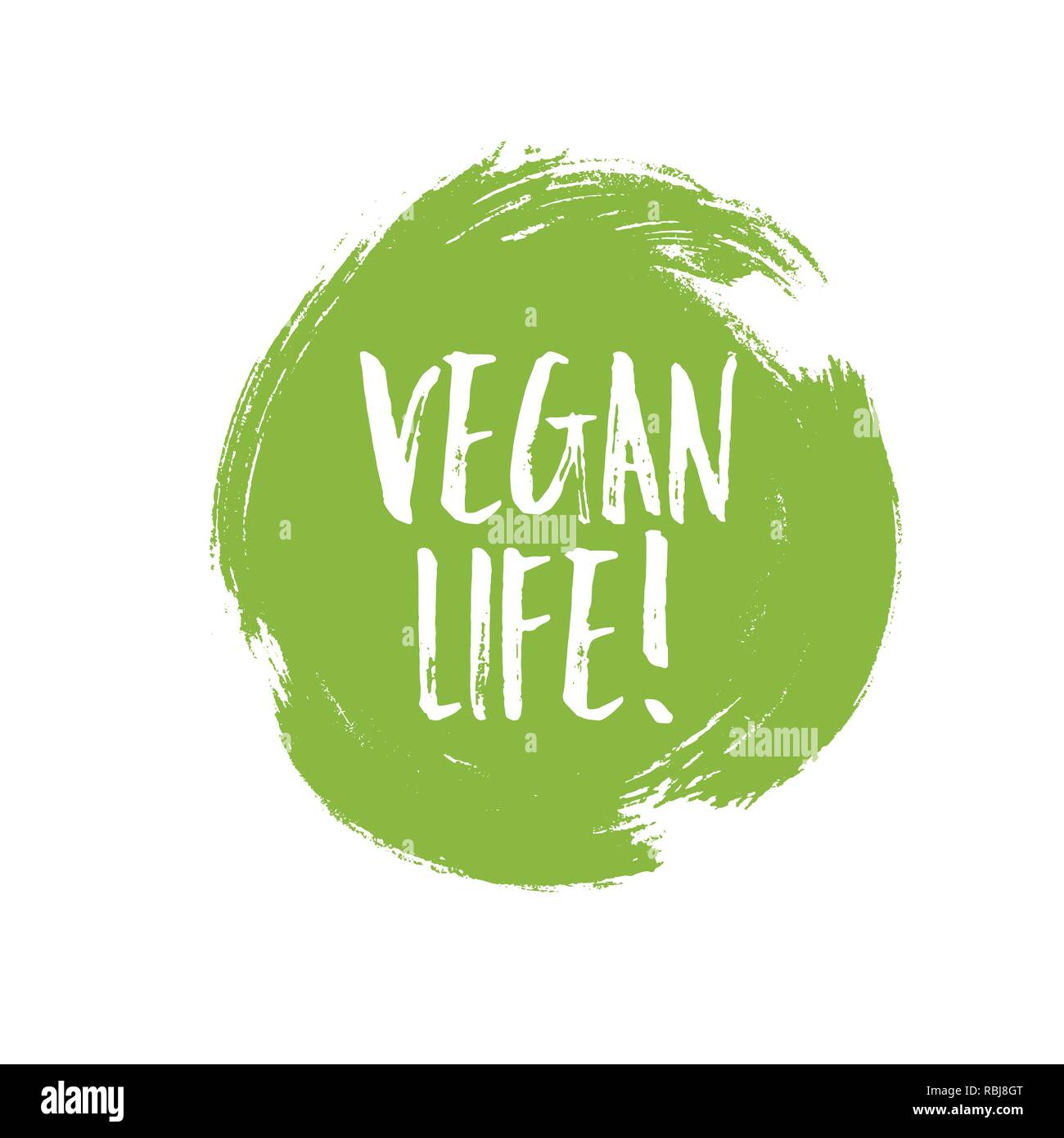 Vegan Life circular green grunge emblem badge Stock Vector Image & Art