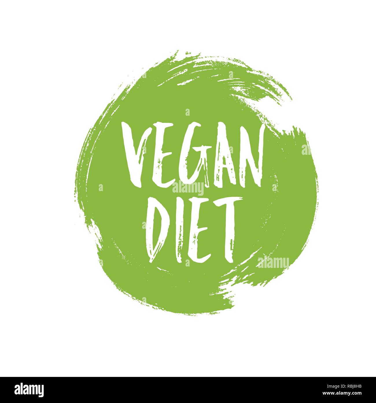 Vegan Diet circular green grunge emblem badge Stock Vector Image & Art ...