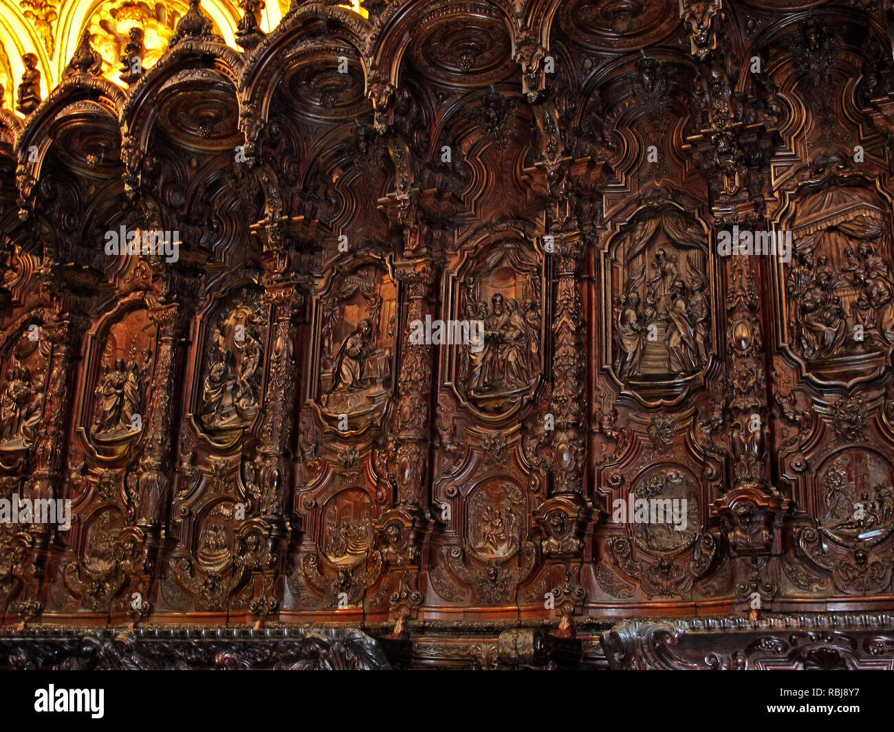 Choir stalls of the Cordoba Mosque-Cathedral, Cordoba, Andalusia, Spain; Europe Stock Photo