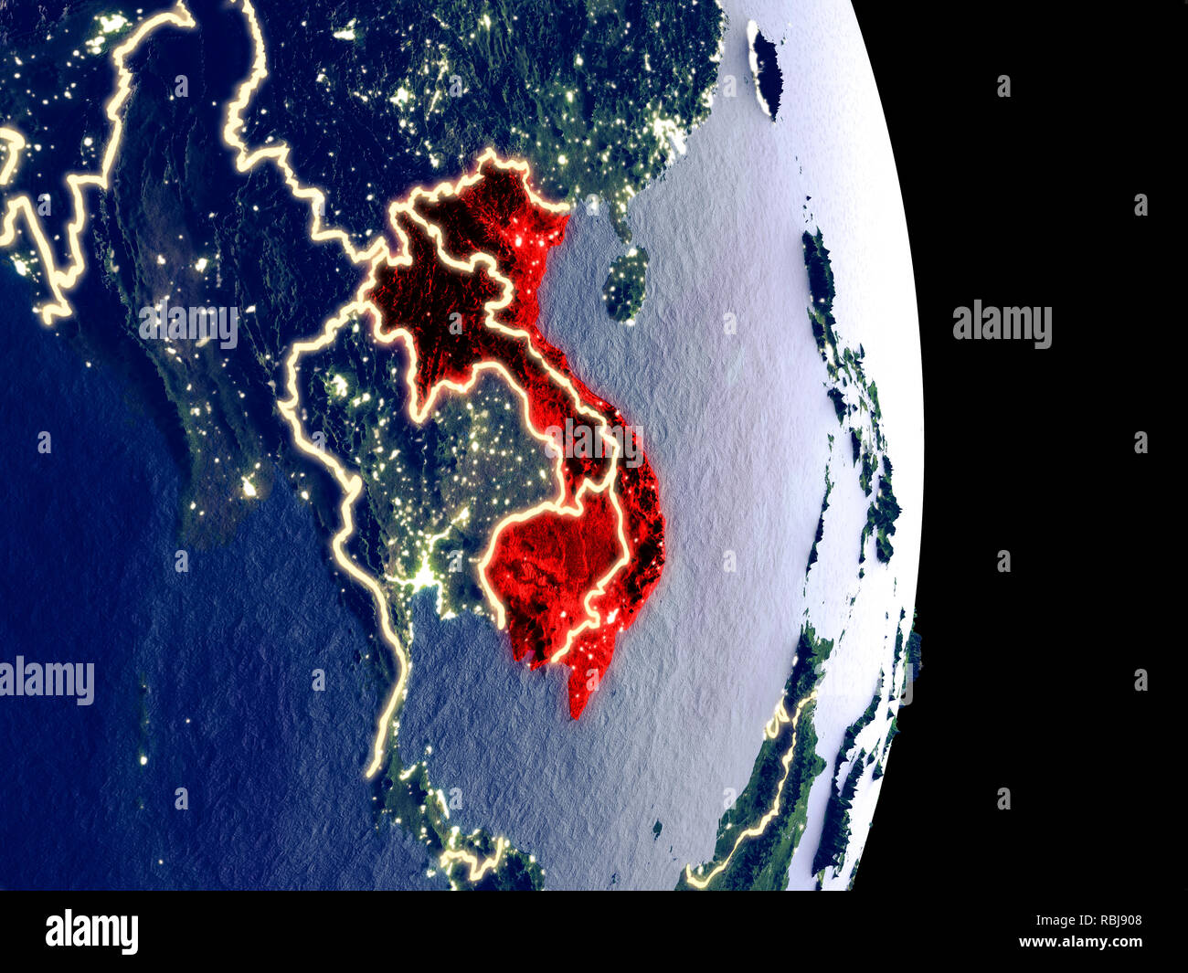 Satellite view southeast asia country hi-res stock photography and ...