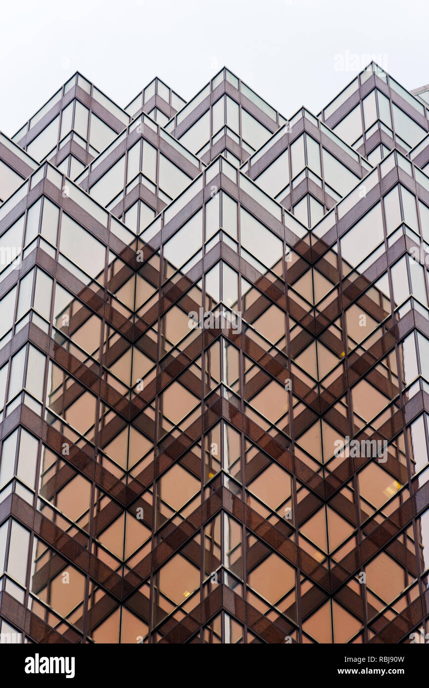 Architectural details of One Queen Street East tower in downtown Toronto, Canada Stock Photo