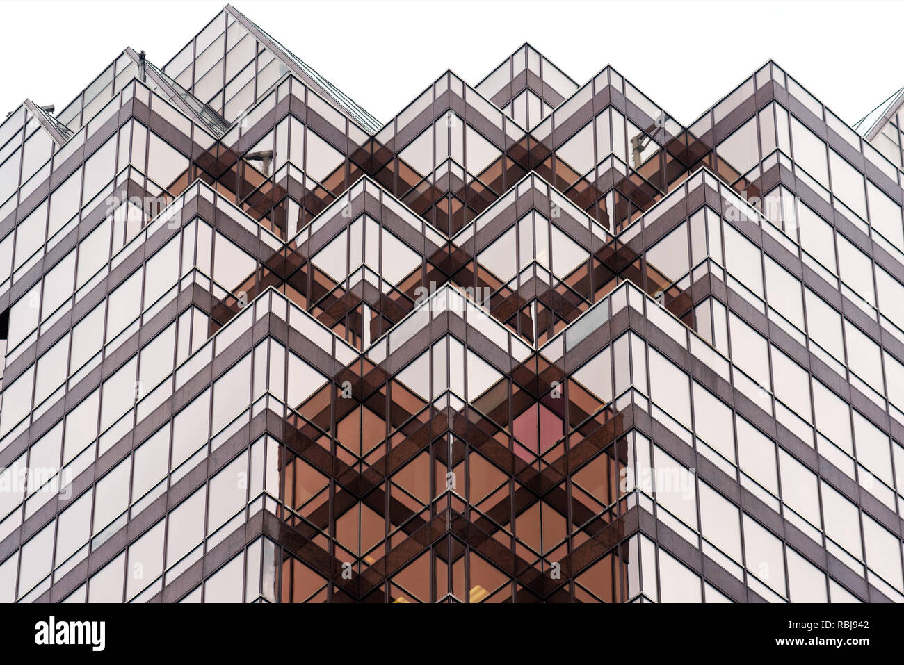 Architectural details of One Queen Street East tower in downtown Toronto, Canada Stock Photo