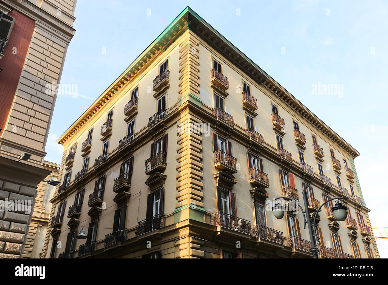Facade of a Building in Naples City, Italy Stock Photo - Alamy