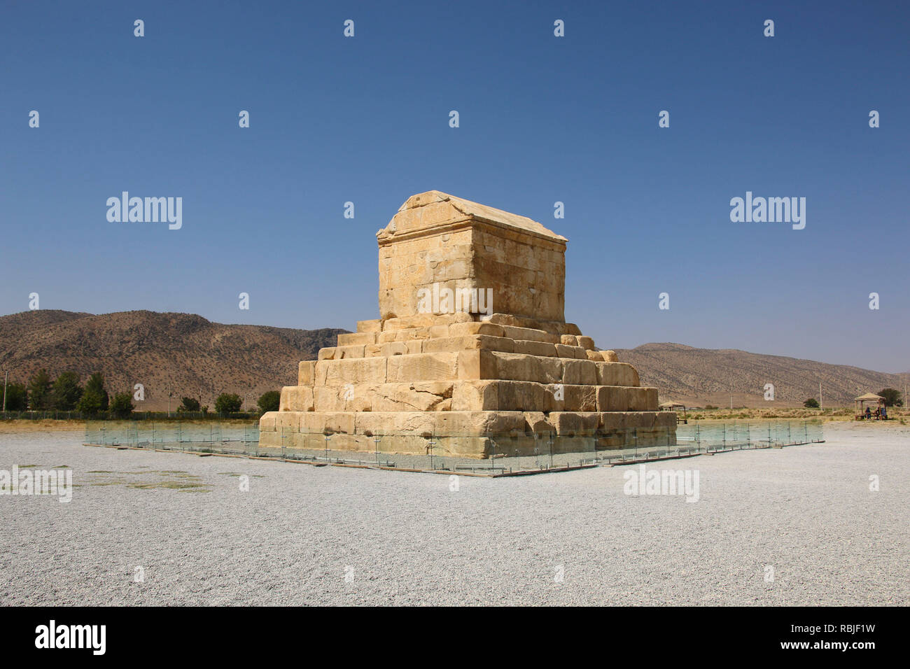The tomb of Cyrus the Great is the most important monument in Pasargad. Iran Stock Photo Alamy