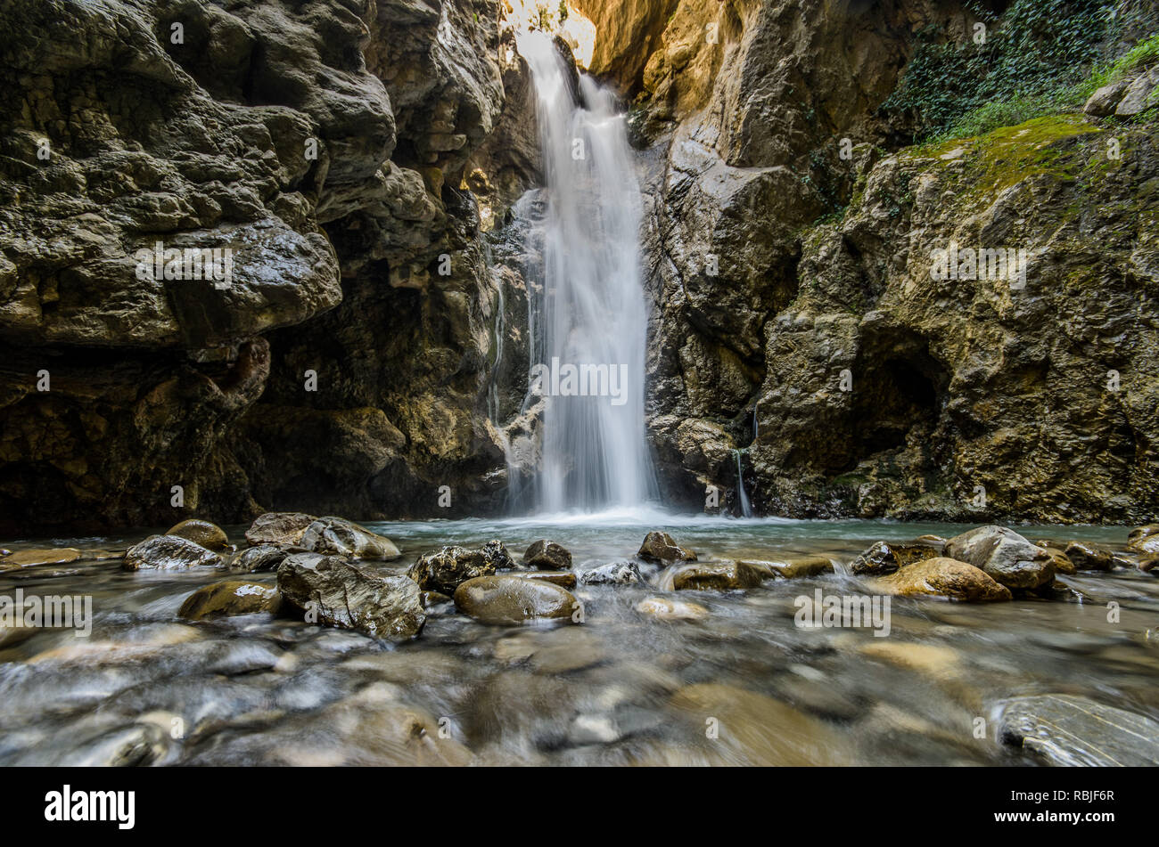 Catafurco waterfall near Galati Mamertino, Nebrodi Mountains Park