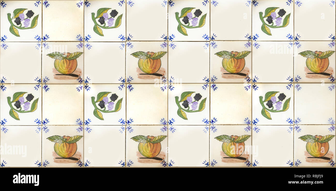 Country Tile Wall Stock Photo