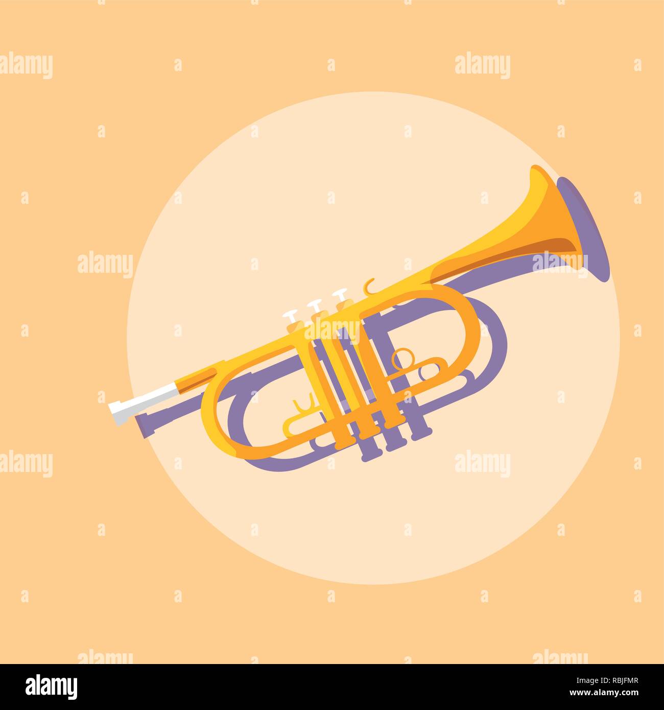 trumpet musical instrument icon vector illustration design Stock Vector ...