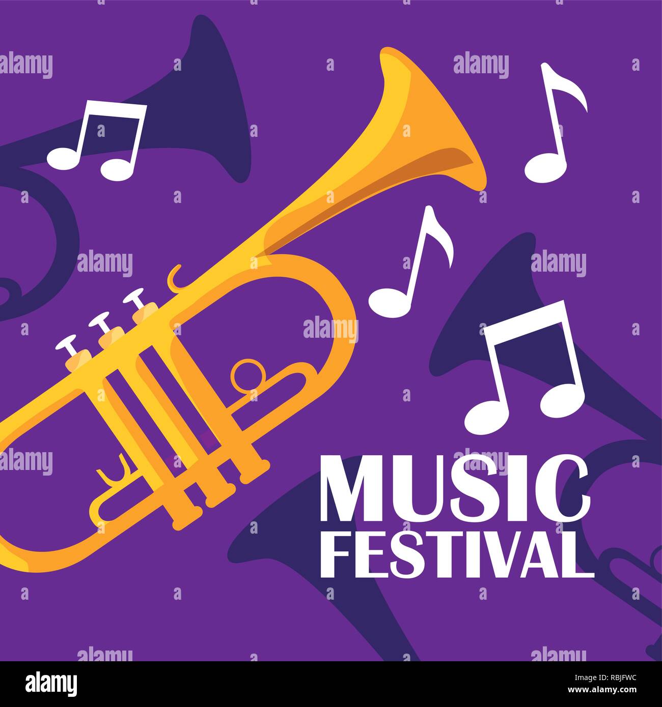 trumpet musical instrument icon vector illustration design Stock Vector ...