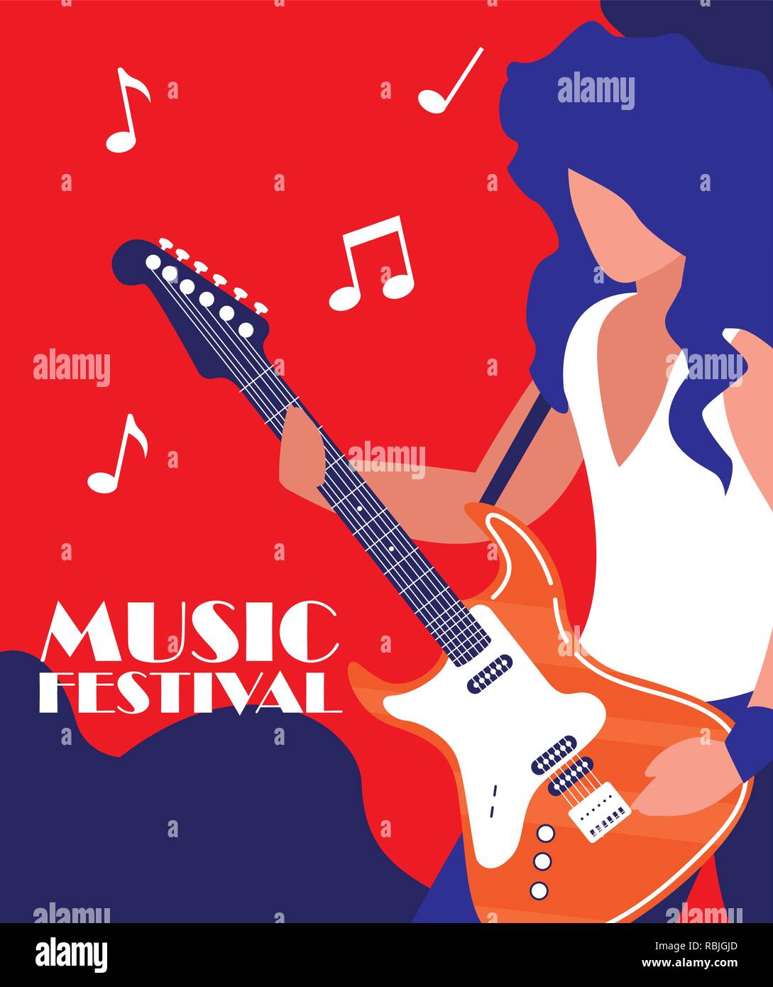 Playing Rocker Icon rocker man playing electric guitar vector illustration design Stock ...