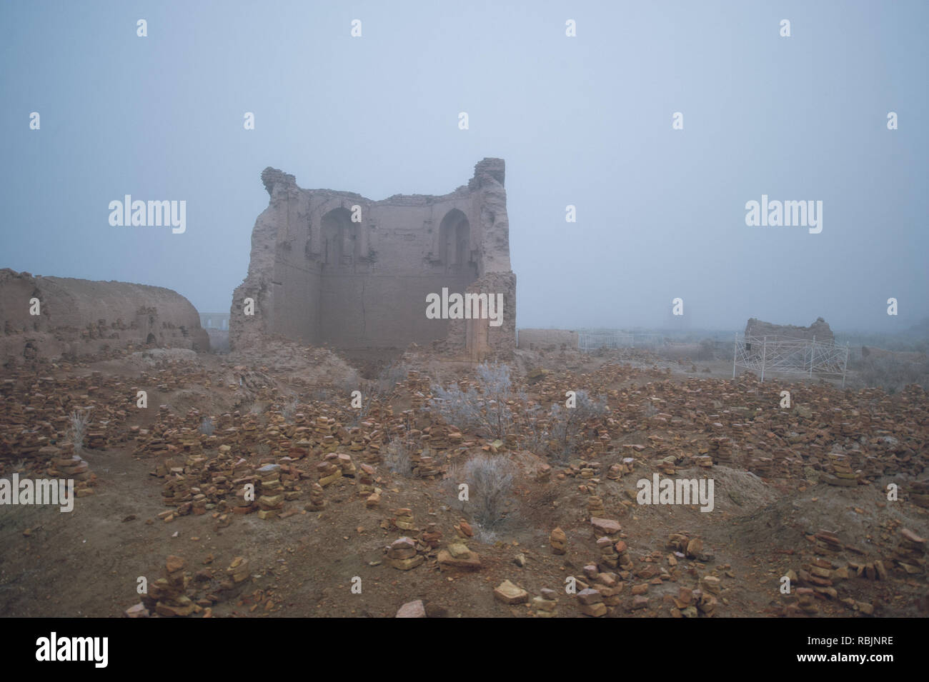 The ancient Mizdakhan Necropolis in Karakalpakstan, Uzbekistan during