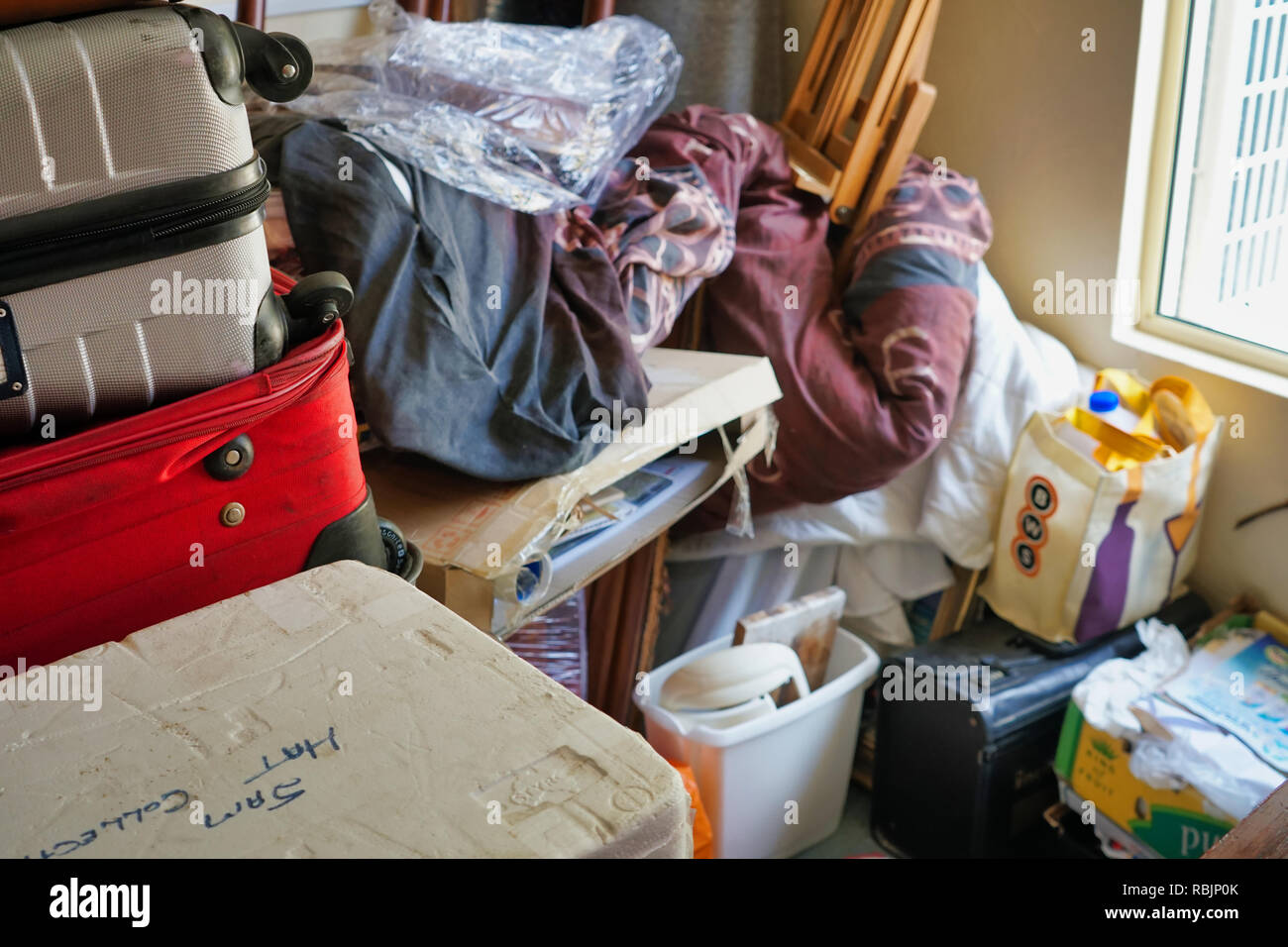 Storage boxes clutter hi-res stock photography and images - Alamy