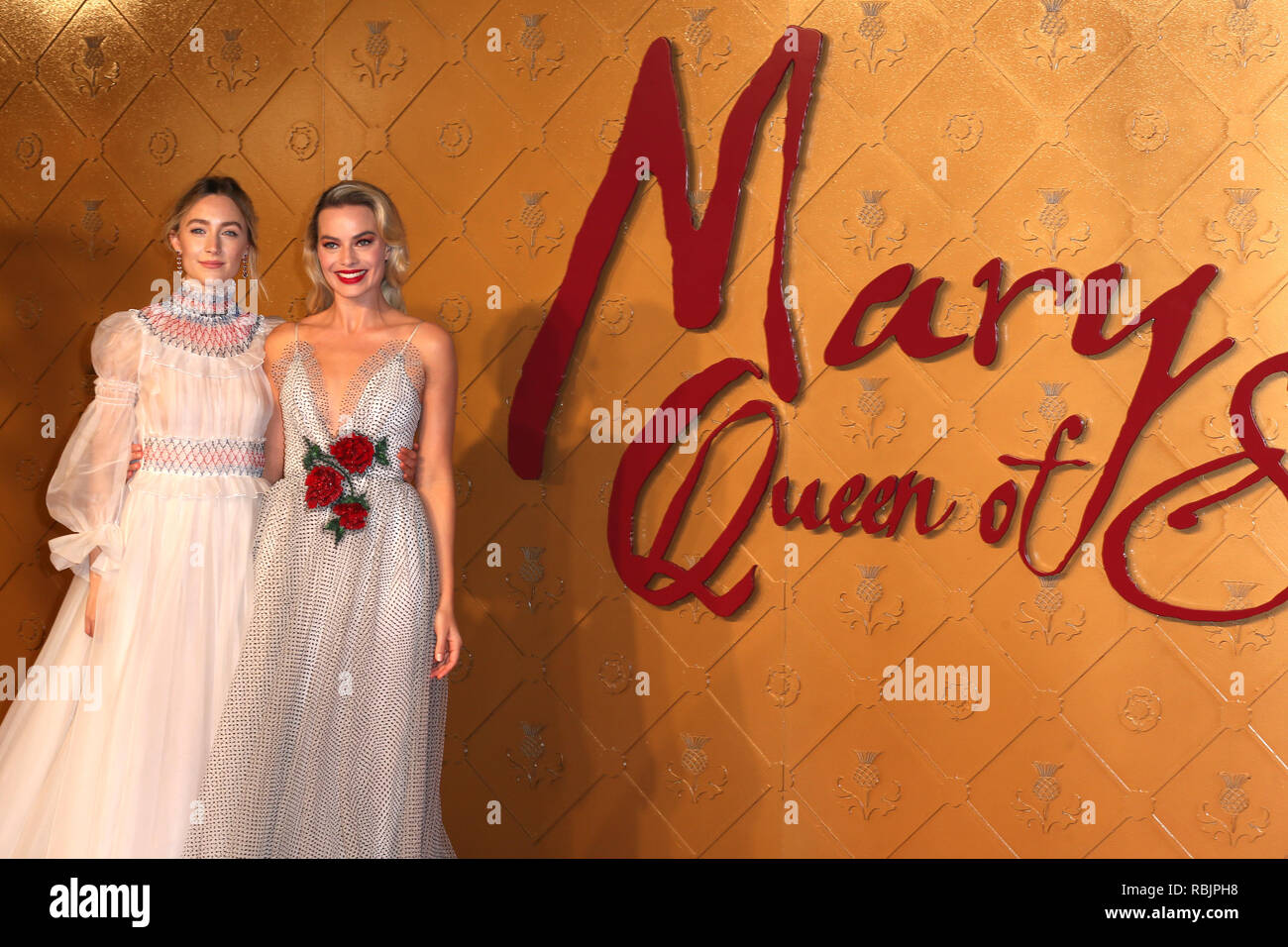 The World Premiere of 'Mary Queen Of Scots' held at the Cineworld Leicester Square - Arrivals  Featuring: Saoirse Ronan, Margot Robbie Where: London, United Kingdom When: 10 Dec 2018 Credit: Mario Mitsis/WENN.com Stock Photo