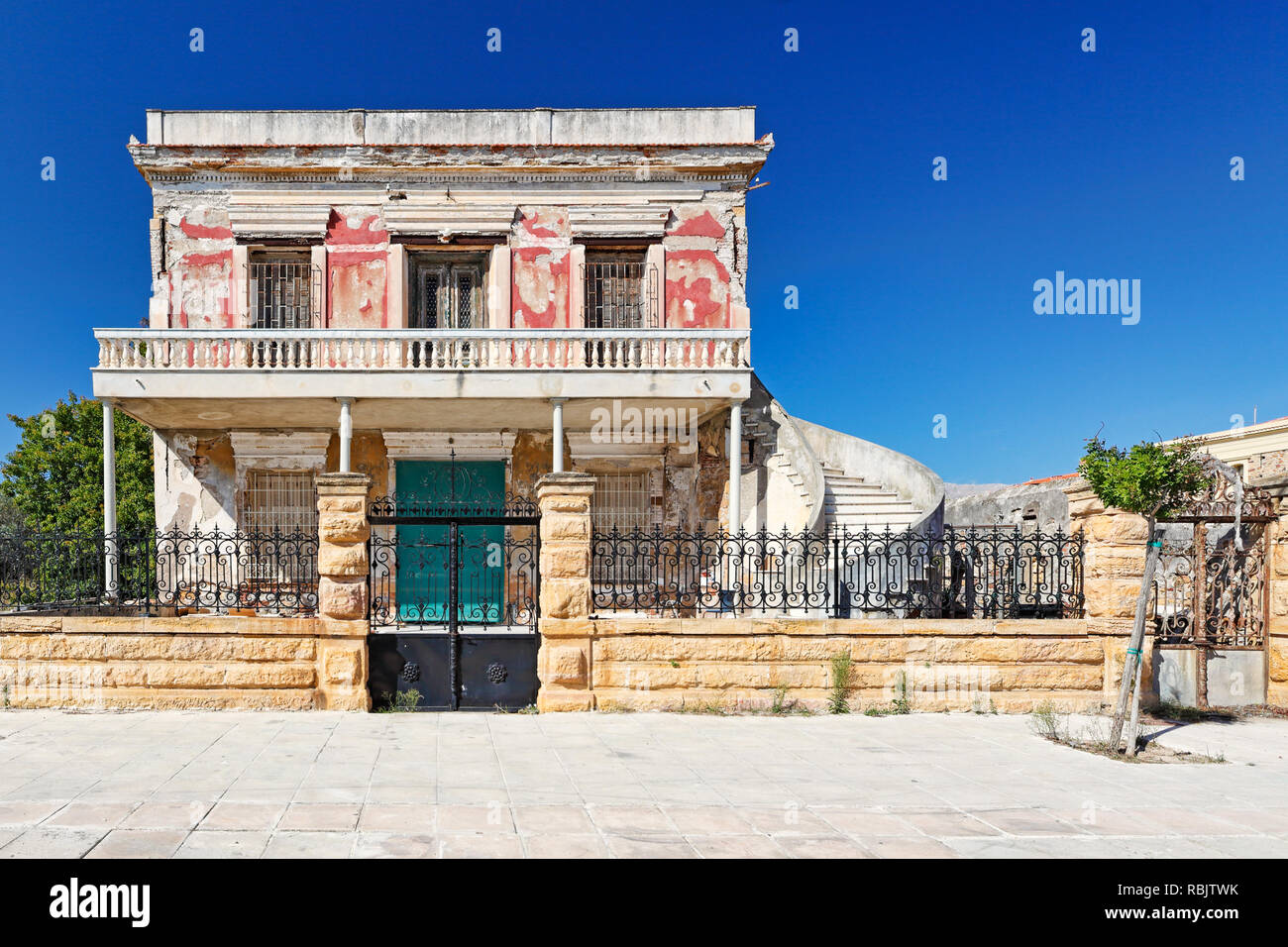 Abandoned mansion in Chios island, Greece Stock Photo