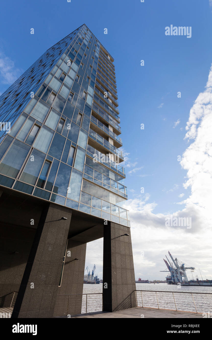 Apartment house and office building, Altona, Hamburg, Germany, Europe