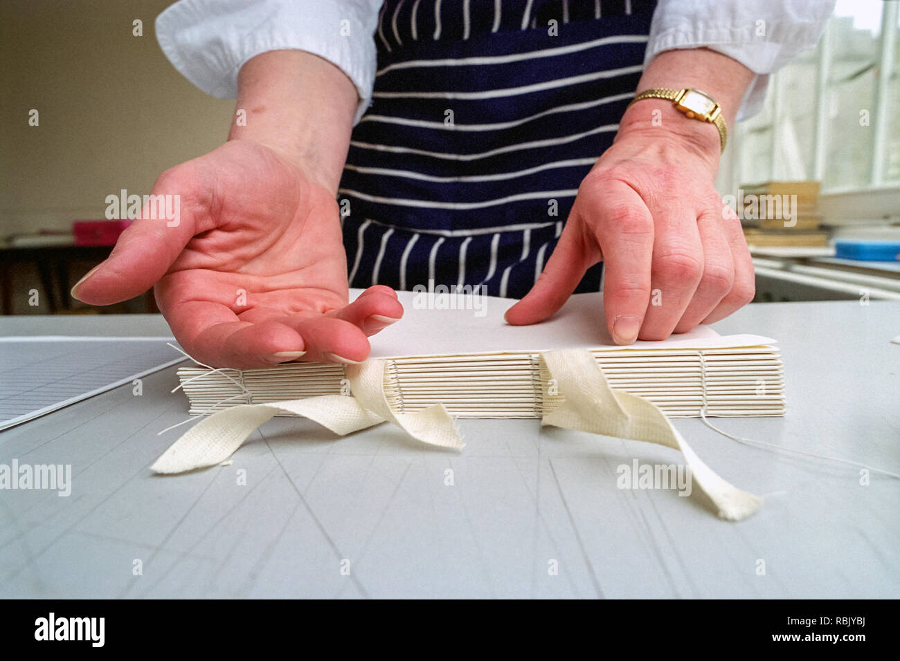 Bookbinding course at West Dean College Stock Photo Alamy
