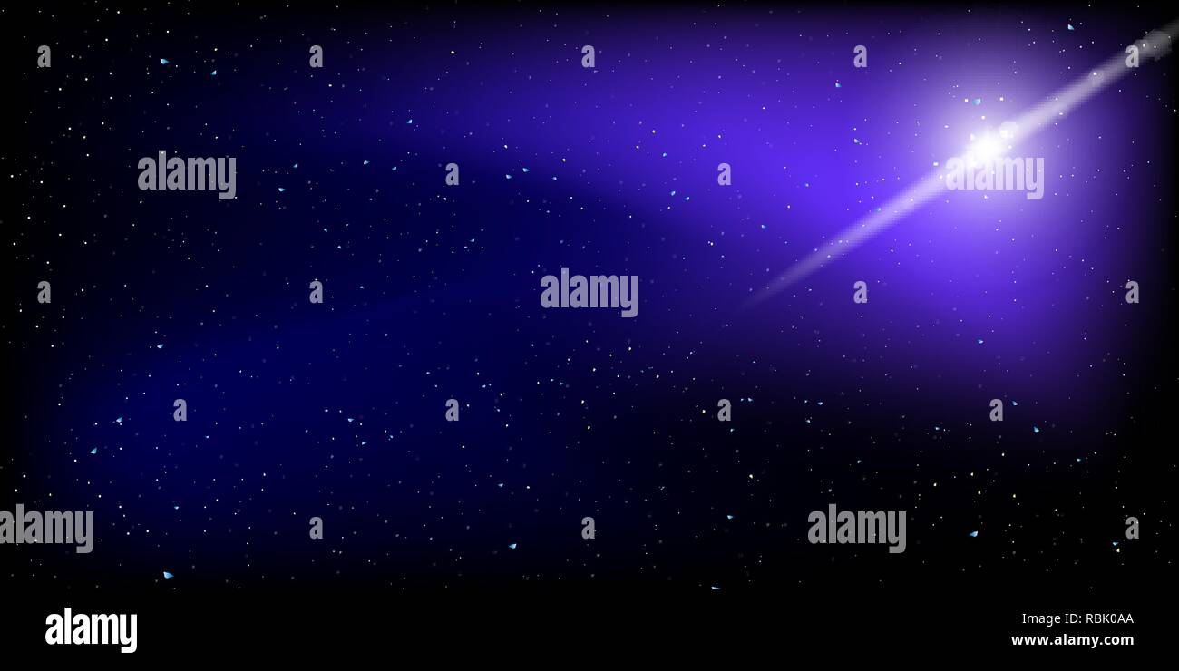 Space Stars Background. Vector Illustration of The Night Sky Stock ...