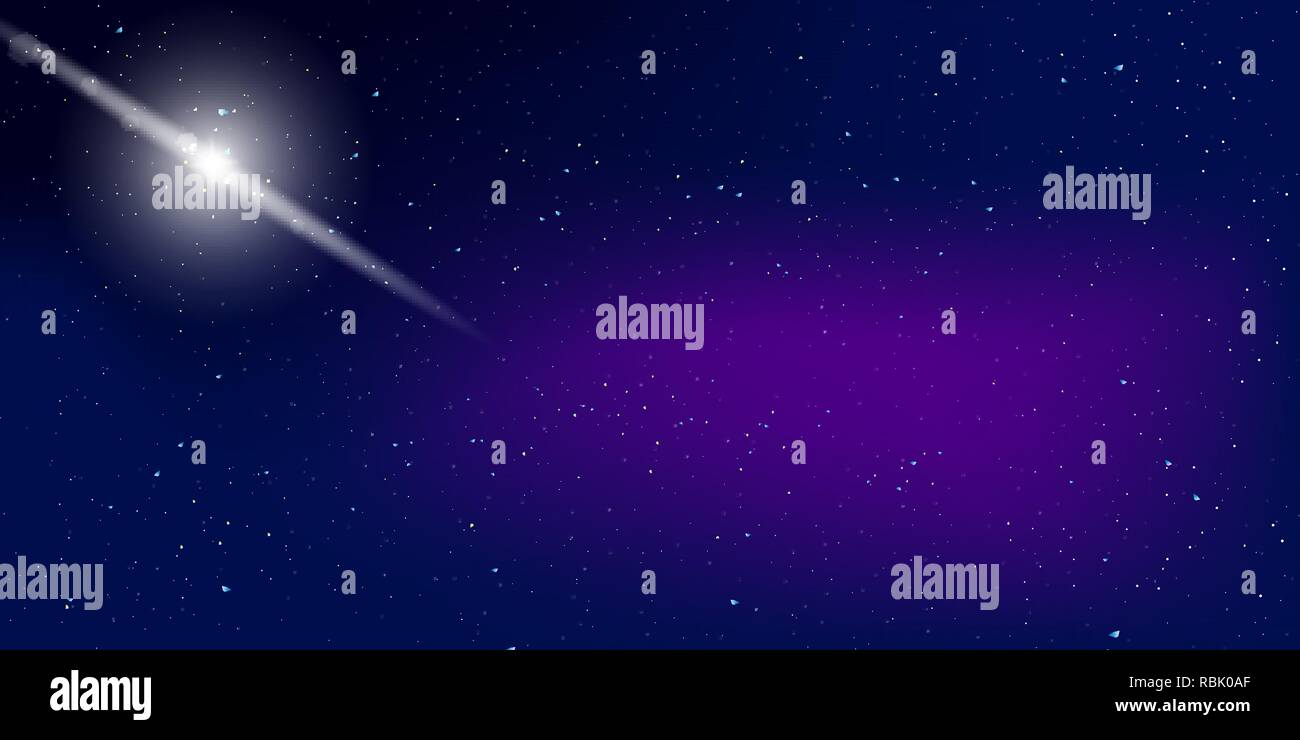 Space Stars Background. Vector Illustration of The Night Sky Stock ...