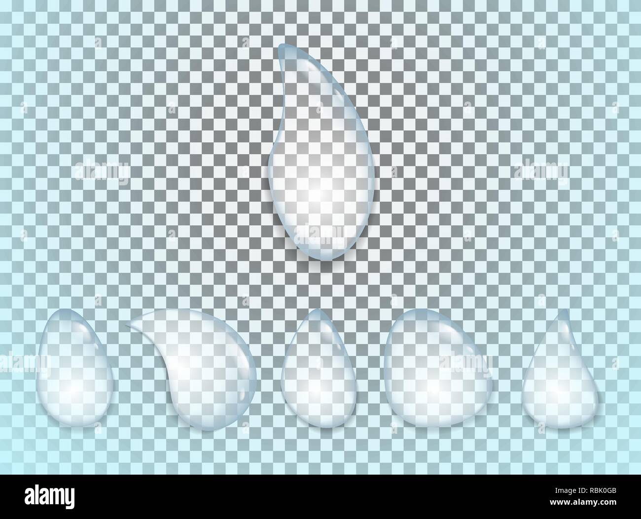 Water drops realistic set isolated on transparent background. Vector ...