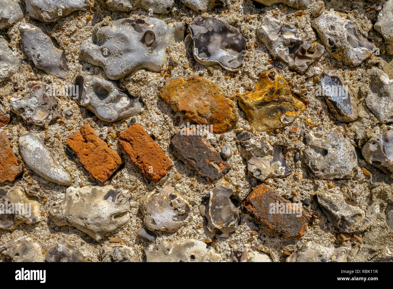 Traditional flint stone wall texture hires stock photography and