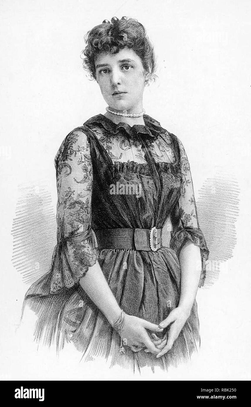 JENNIE JEROME (Lady Randolph Churchill) 1854-1921 mother of Winston Churchil Stock Photo