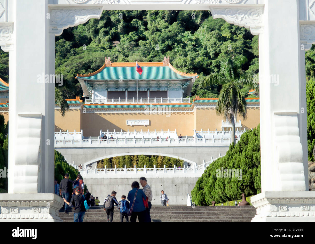 Taipei,Taiwan - Dec. 2, 2018- The National Palace Museum in Taiwan is one of the largest Chinese Imperial artifacts and art works in the world. Stock Photo