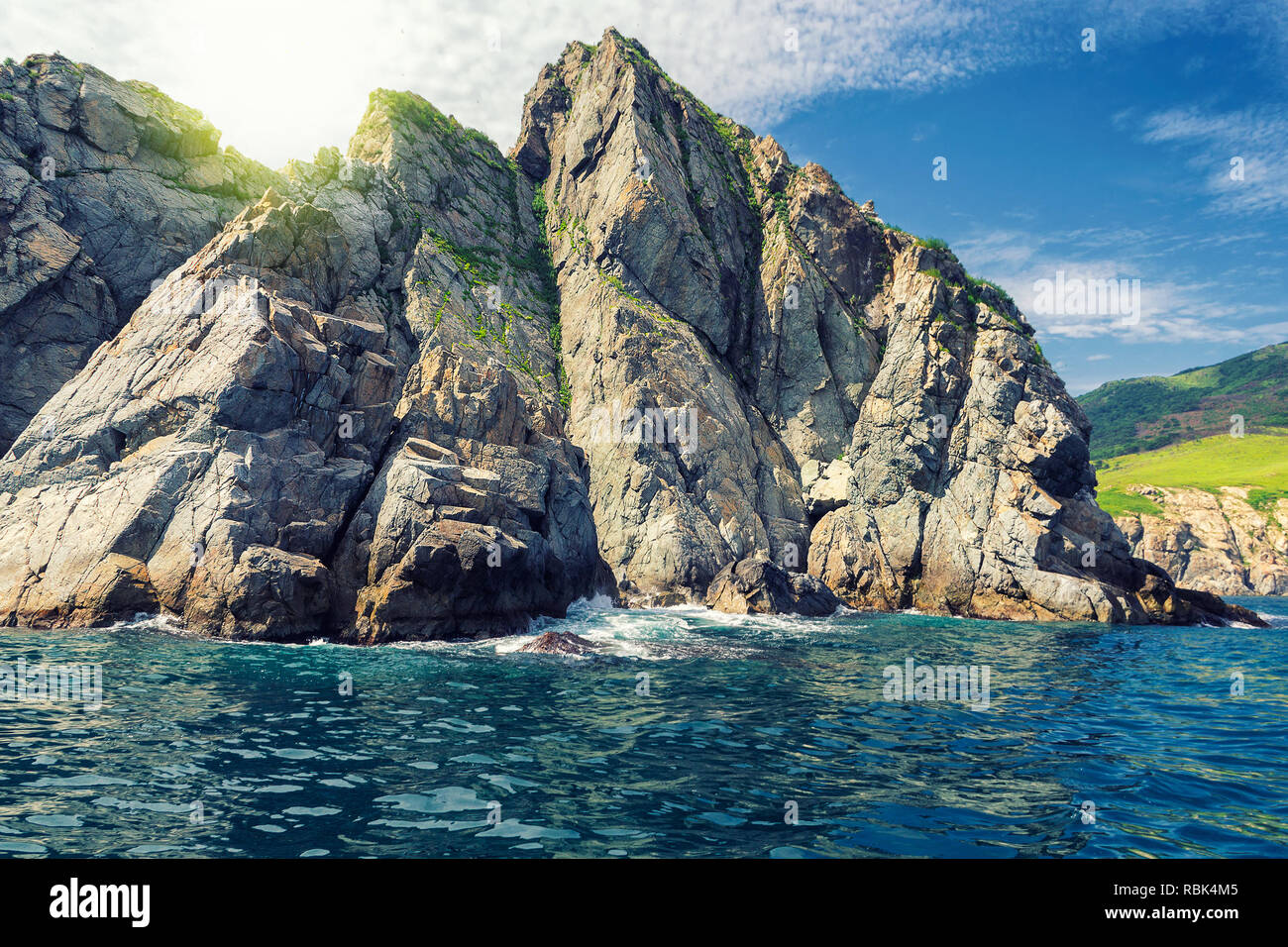 Beautiful view rocky japanese sea hi-res stock photography and