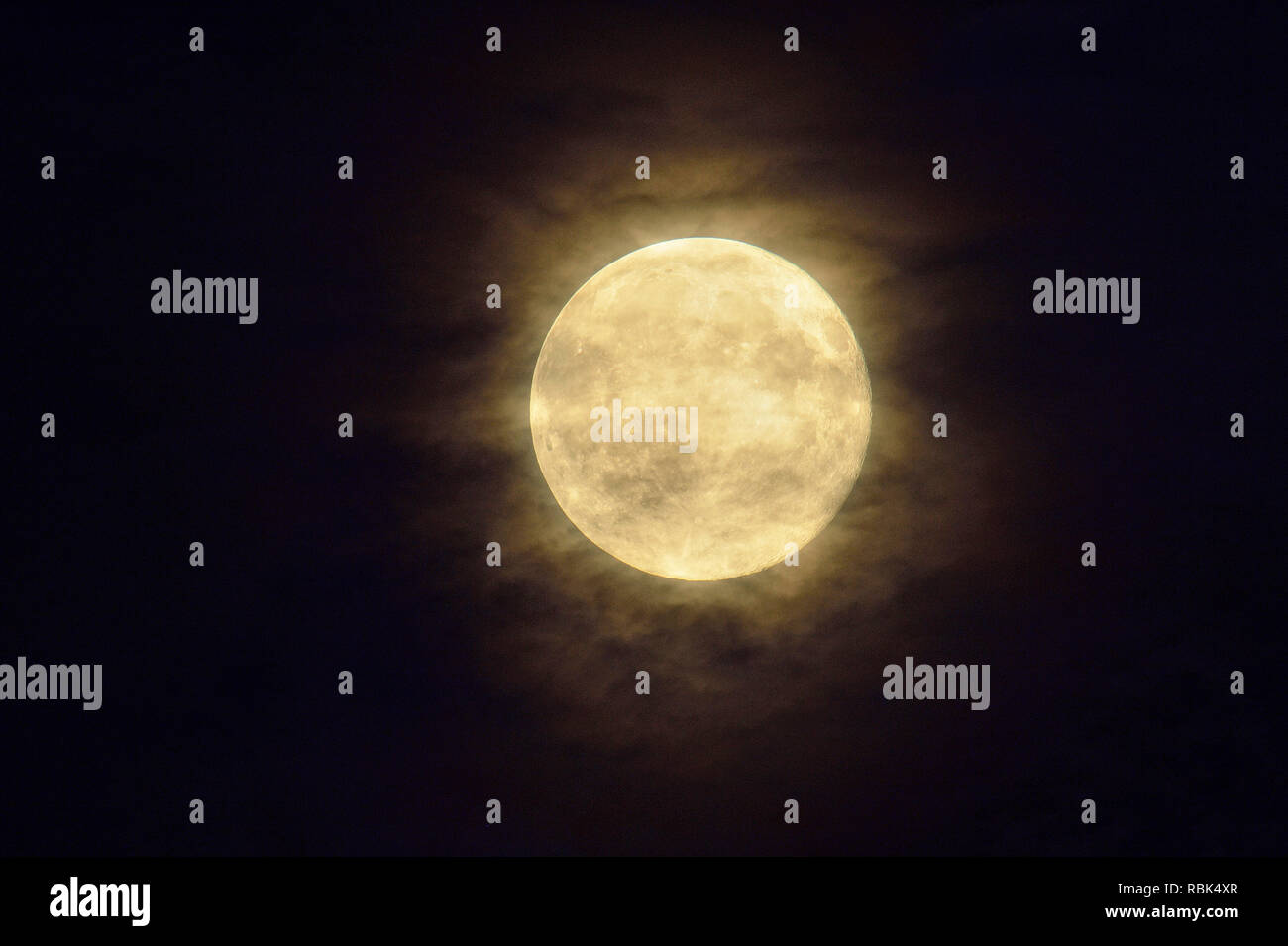 Full moon, 'Blue moon' the second full moon for July, Greater Sudbury