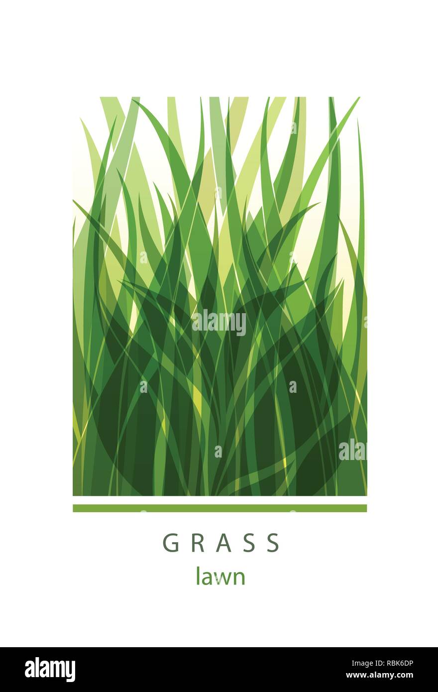 Grass Label abstract design. Green icon. Beautiful Logo Garden Company. Stock Vector