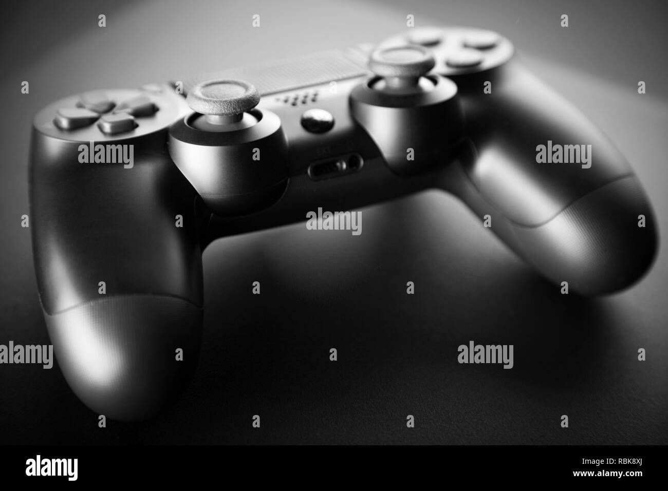 Gaming console and controller Stock Photo