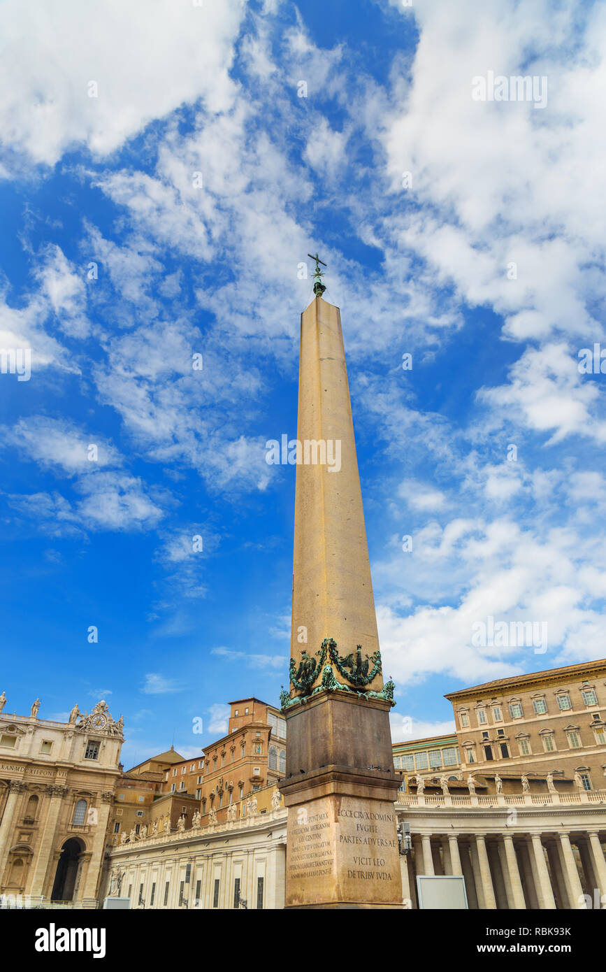 Obelisk on Saint Peter's square in Vatican city. Vatican Stock Photo