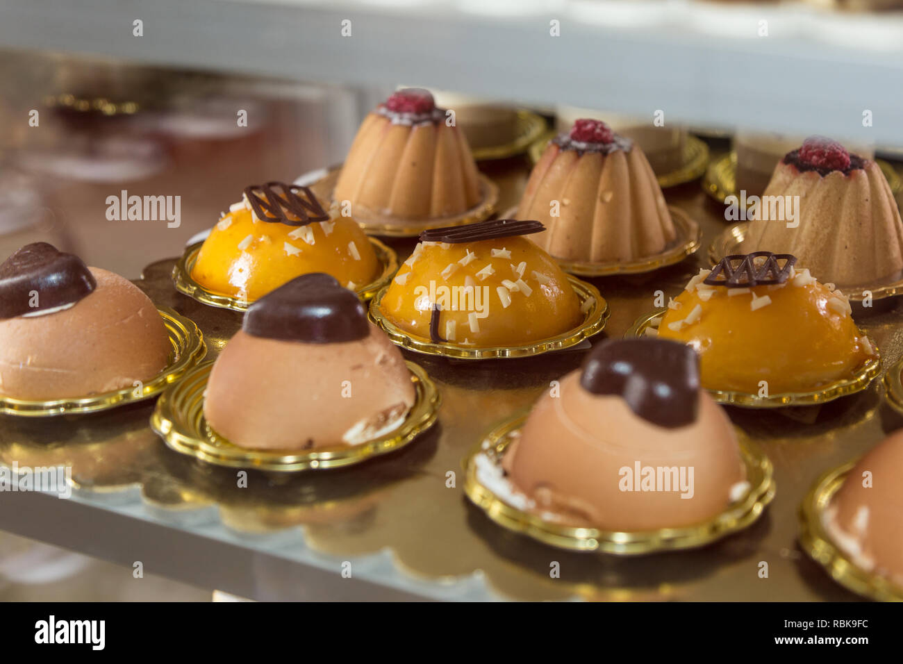 Several Types of Sweet Mousse and delicious Puddings Stock Photo Alamy