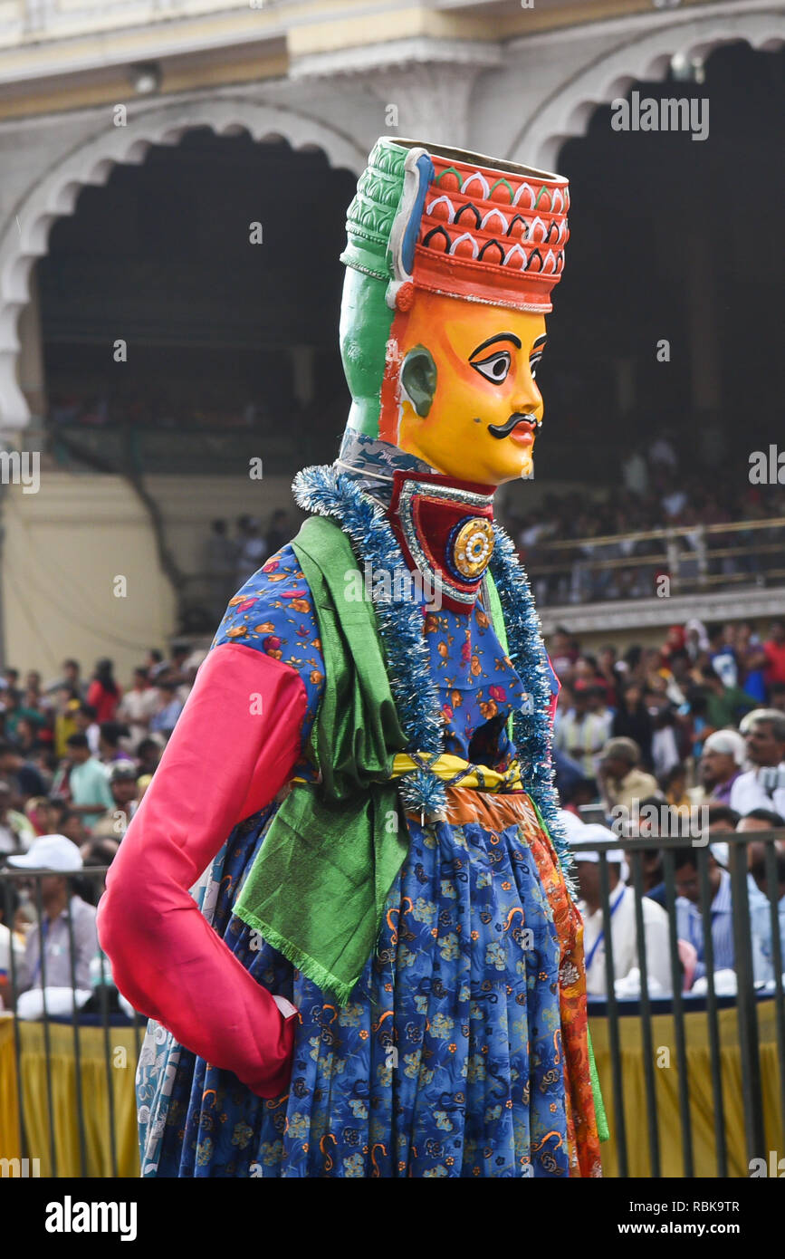 Mysore Dussehra celebration or Dasara festival procession at the ...