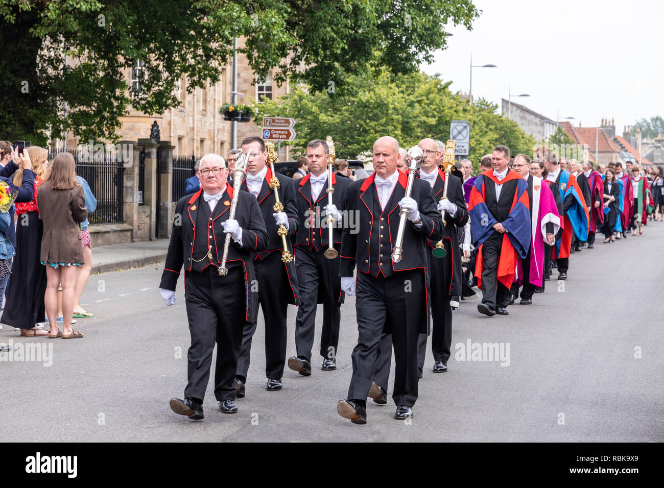 Mace bearers (the chief is the Bedelis) leading the procession for St