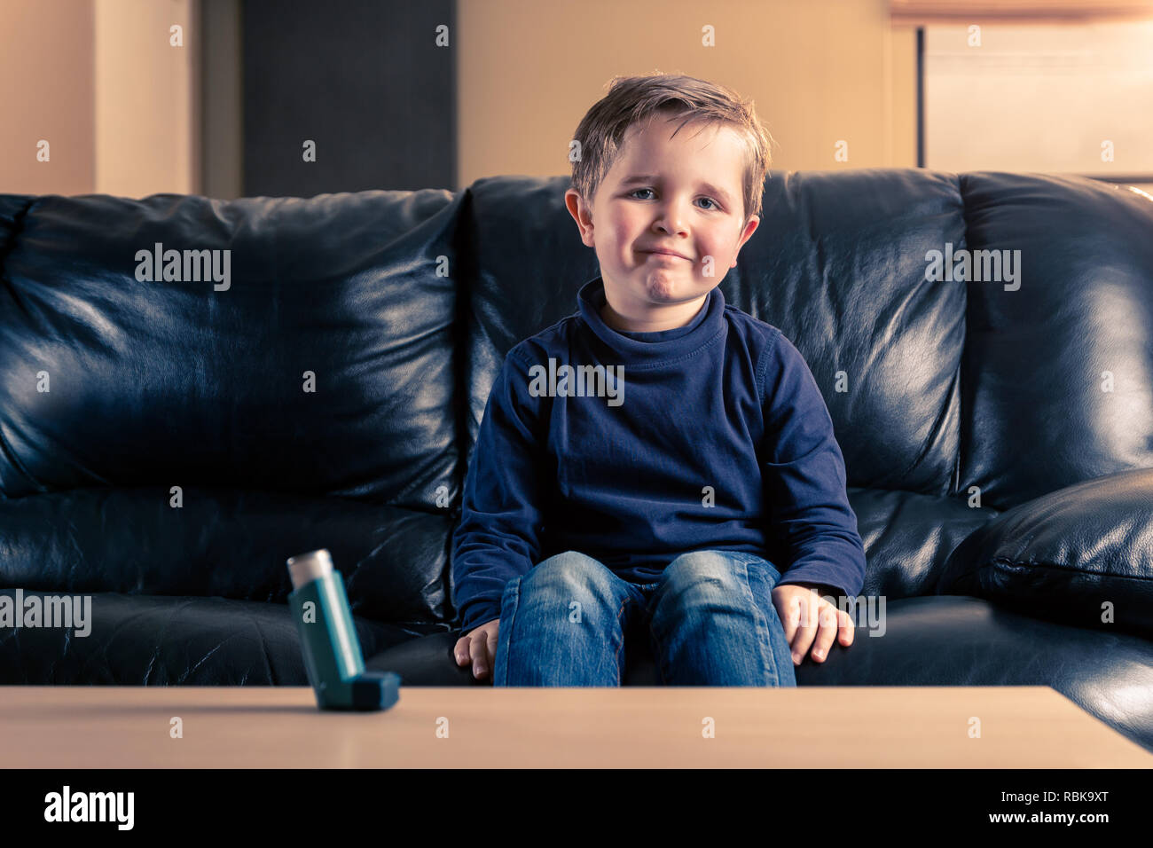 Toddler sale leather couch
