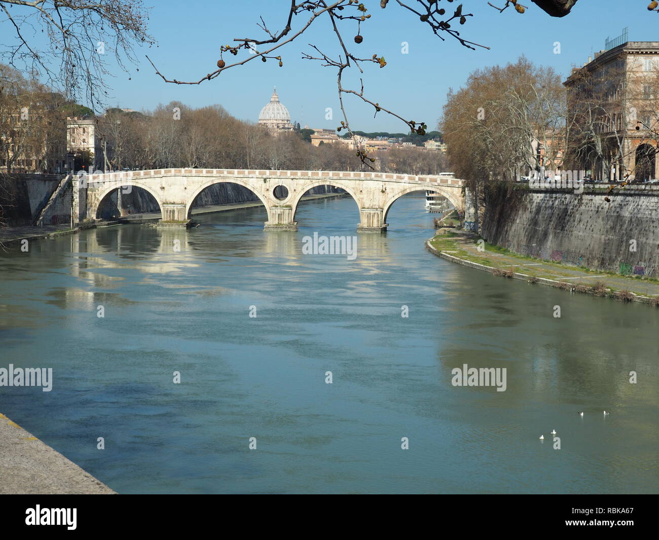 Tevere and St.Peter Stock Photo