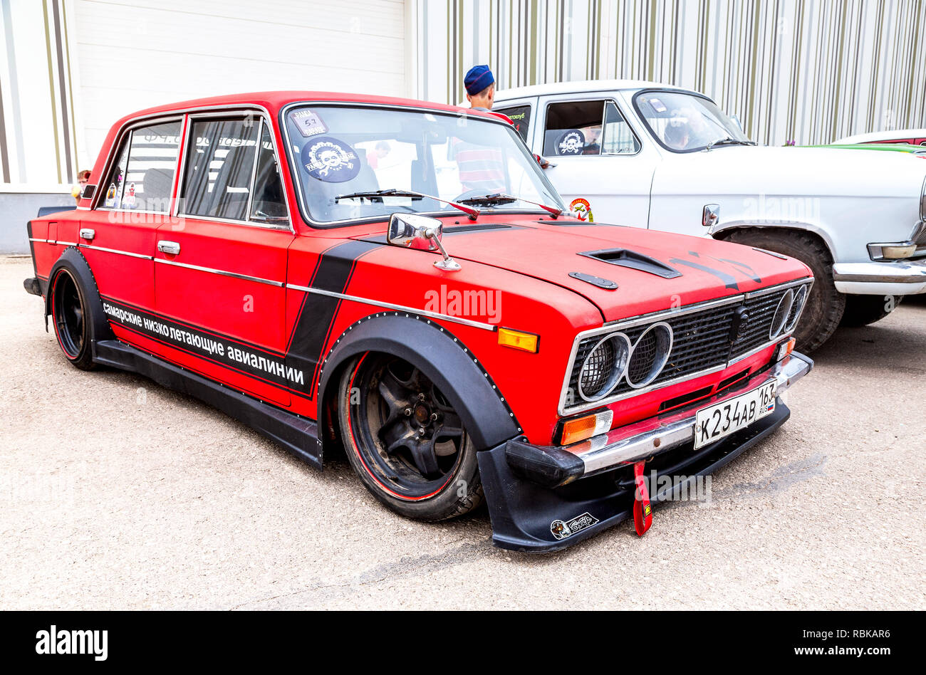 Samara, Russia - May 19, 2018: Vintage Russian automobile Lada-2106 at the  parade of old cars and motor show Stock Photo - Alamy