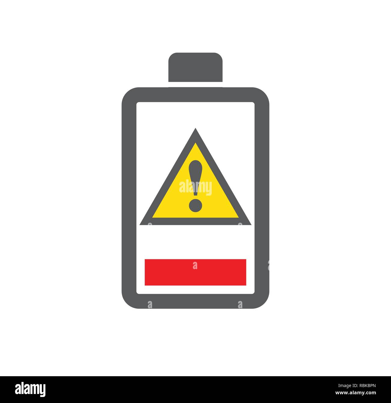Battery icon on white background for graphic and web design, Modern ...
