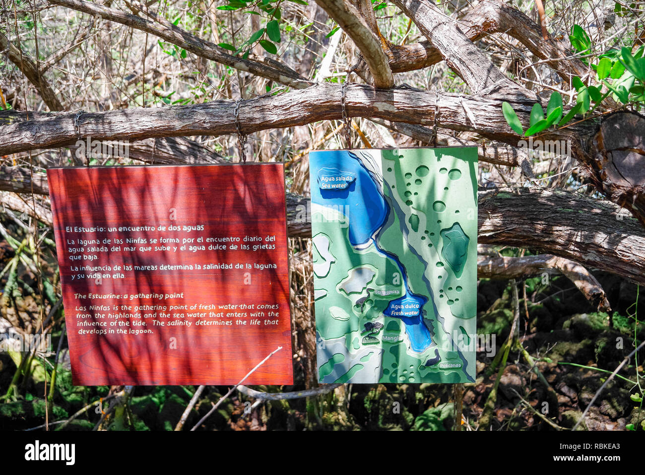 Galapagos national park wood sign hi-res stock photography and images ...