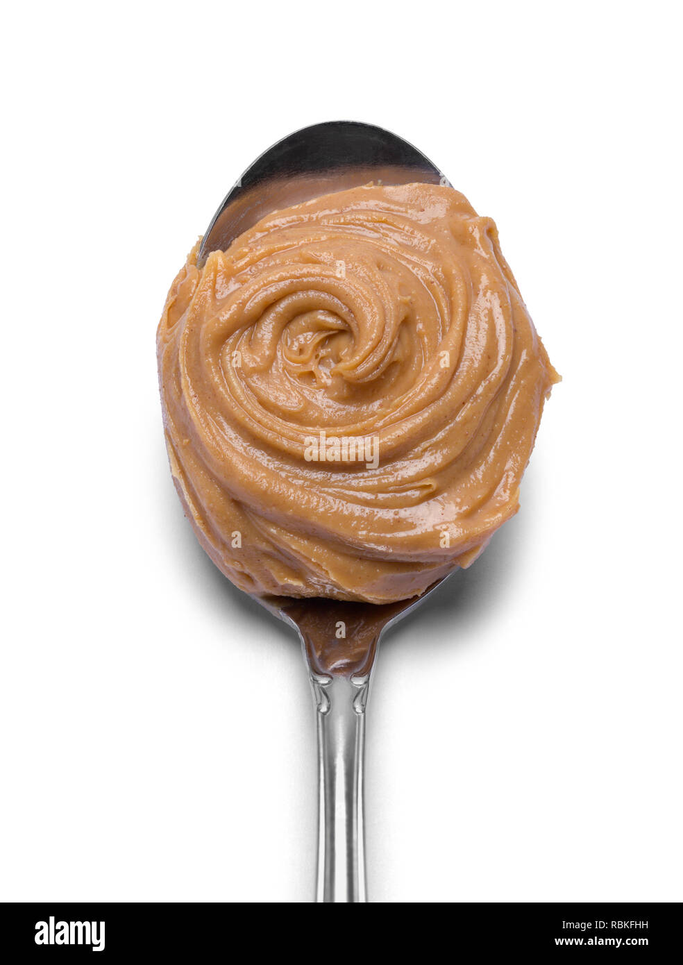 Wooden spoon with peanut butter Stock Photo by ©wbbstock 67585917