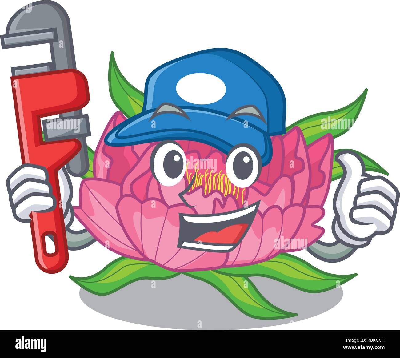 Plumber peony flower grow in mascot stems Stock Vector Image & Art Alamy