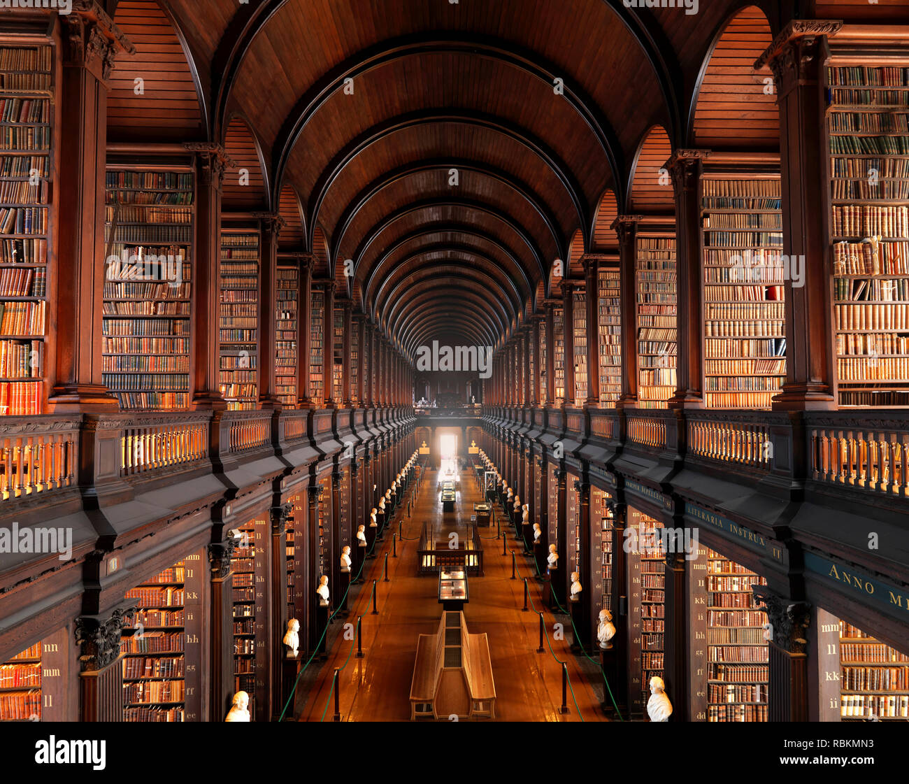 The Long Room, Trinity College, Dublin, Ireland Stock Photo