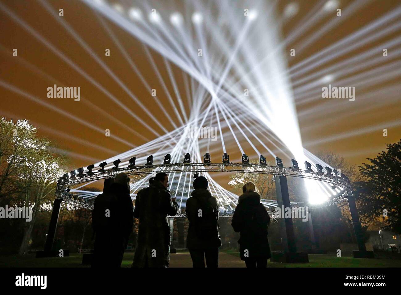 London, UK. 11th Jan 2019. Nest by Marshmallow Laser Feast in Collaboration with Erland Cooper - Waltham Forest, London Borough of Culture. PICTURE BY: NIGEL HOWARD ©  Credit: Evening Standard Limited /Alamy Live News Stock Photo