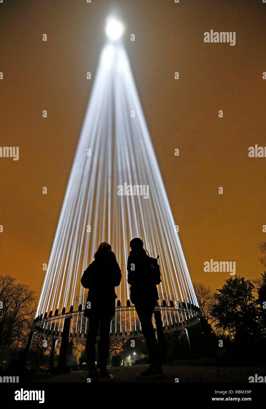 London, UK. 11th Jan 2019. Nest by Marshmallow Laser Feast in Collaboration with Erland Cooper - Waltham Forest, London Borough of Culture. PICTURE BY: NIGEL HOWARD ©  Credit: Evening Standard Limited /Alamy Live News Stock Photo