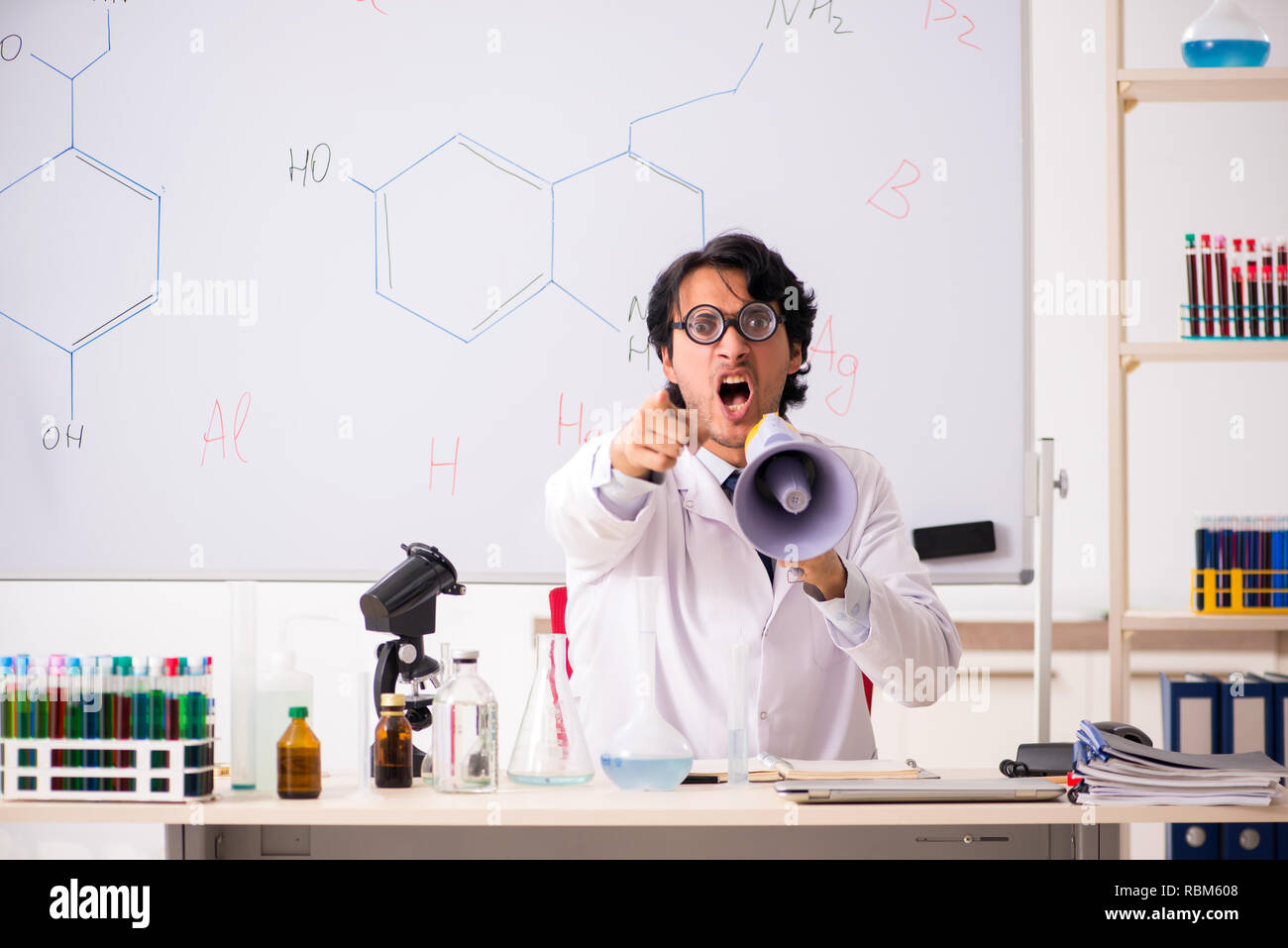 Angry pointing doctor young man hi-res stock photography and images - Alamy