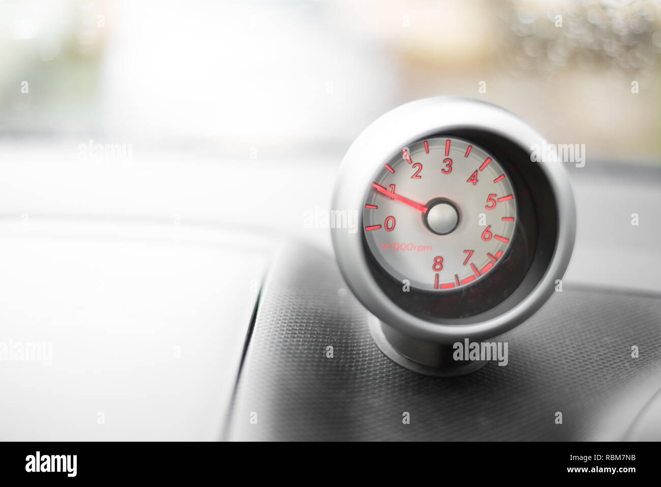 Vehicle dashboard gauge RPM revolutions per minute Stock Photo Alamy