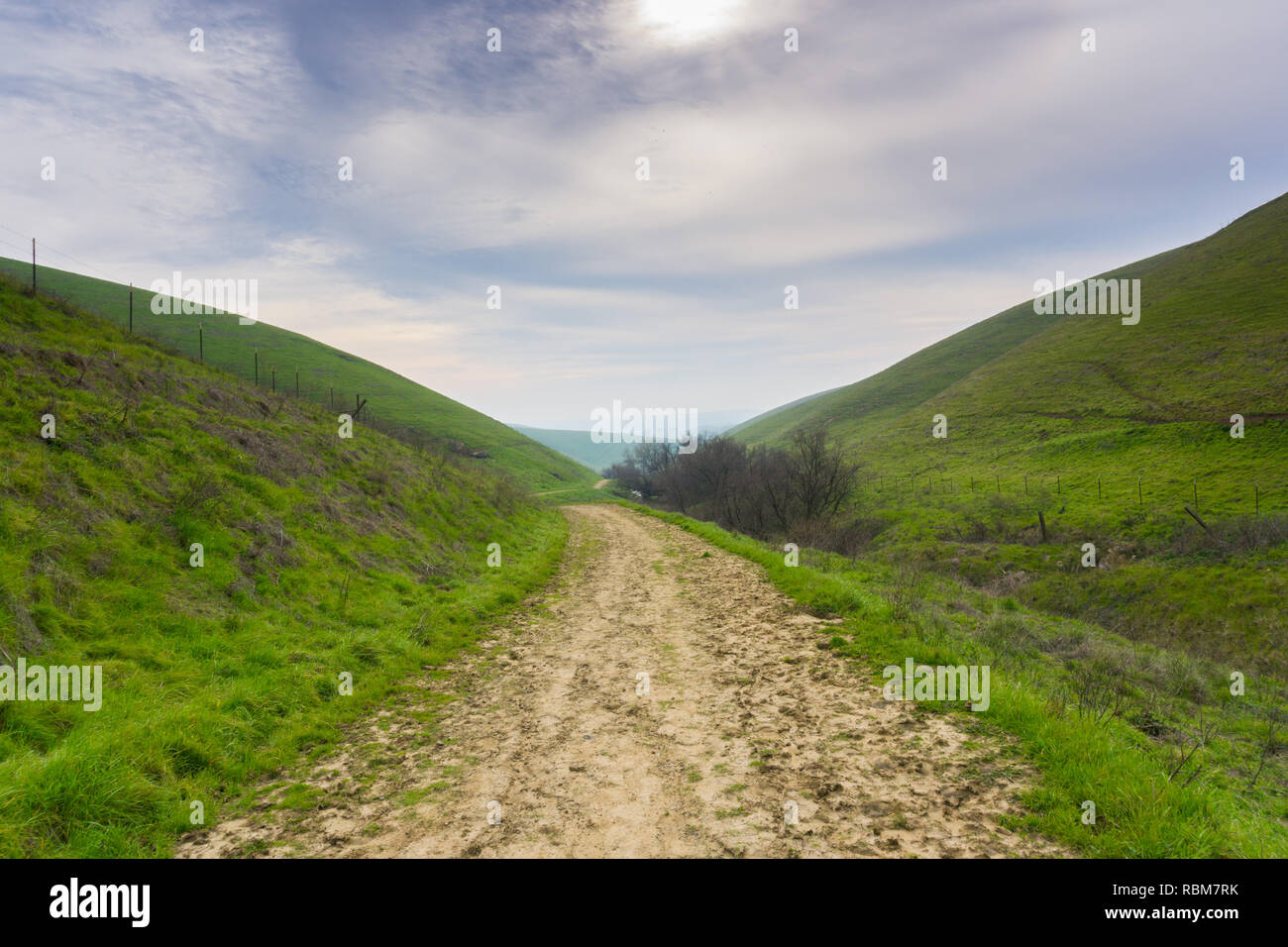Trail in Brushy Peak Regional Park, East San Francisco bay, Livermore, California Stock Photo